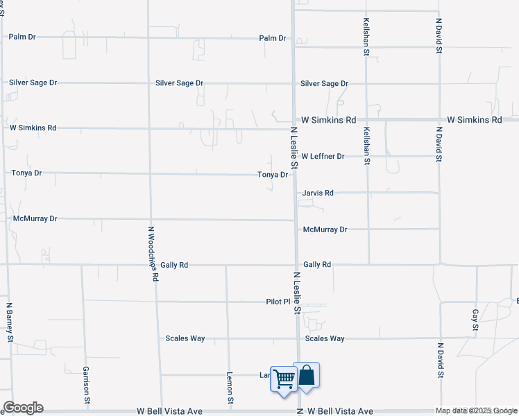 map of restaurants, bars, coffee shops, grocery stores, and more near 2120 McMurray Drive in Pahrump