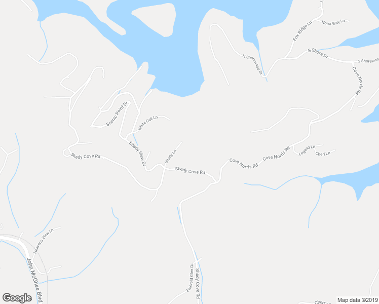 map of restaurants, bars, coffee shops, grocery stores, and more near 184 Shady Lane in Caryville