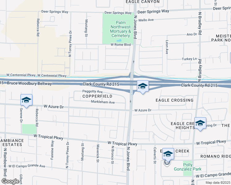 map of restaurants, bars, coffee shops, grocery stores, and more near 6136 Peggotty Avenue in Las Vegas