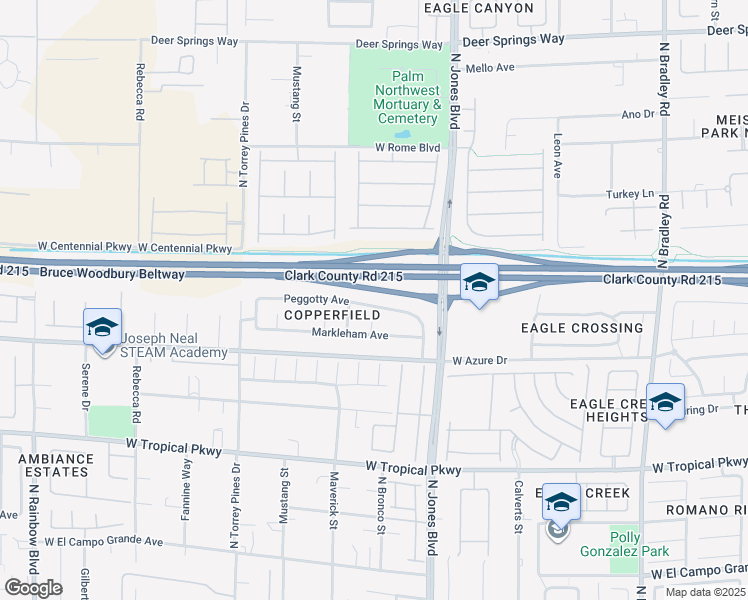 map of restaurants, bars, coffee shops, grocery stores, and more near 6200 Peggotty Avenue in Las Vegas