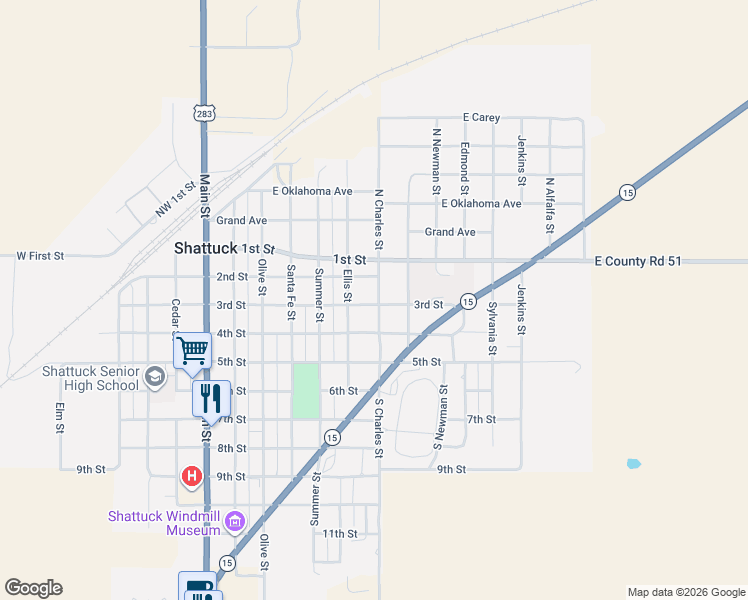 map of restaurants, bars, coffee shops, grocery stores, and more near 221 South Charles Street in Shattuck