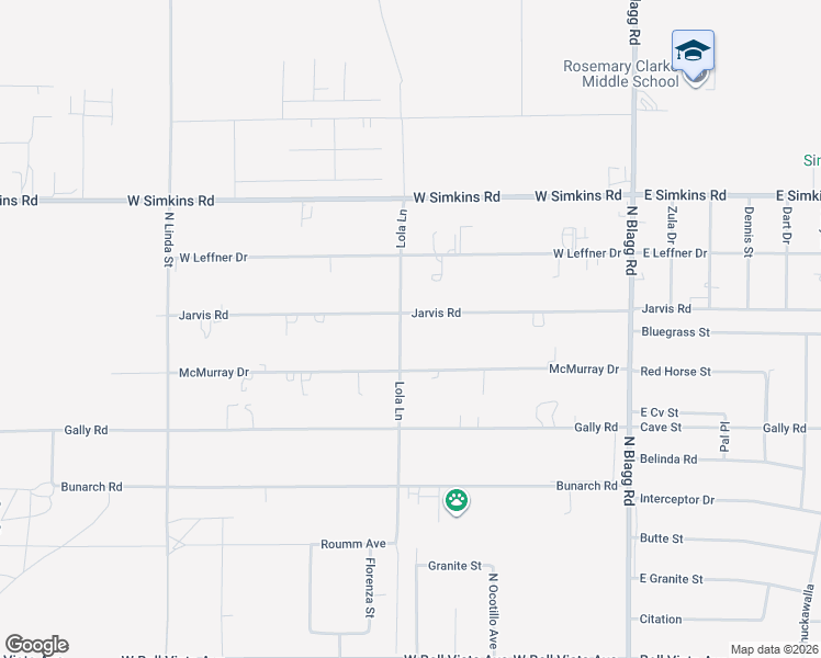 map of restaurants, bars, coffee shops, grocery stores, and more near 481 Jarvis Road in Pahrump