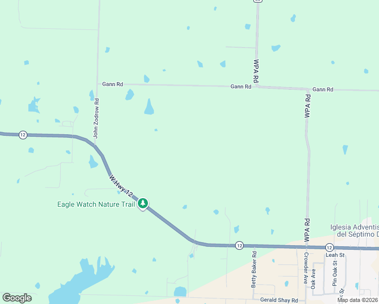 map of restaurants, bars, coffee shops, grocery stores, and more near 21609 Gann Road in Gentry