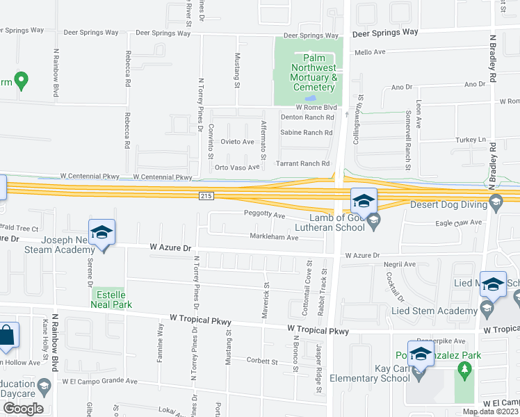 map of restaurants, bars, coffee shops, grocery stores, and more near 6232 Peggotty Avenue in Las Vegas