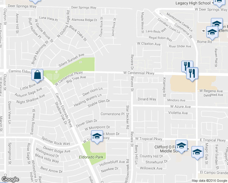 map of restaurants, bars, coffee shops, grocery stores, and more near 904 Bear Gulch Court in North Las Vegas