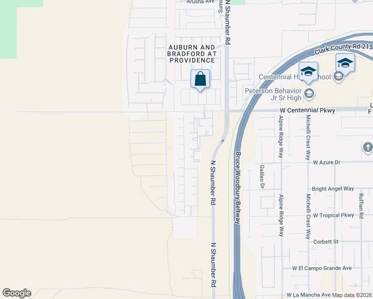 map of restaurants, bars, coffee shops, grocery stores, and more near 10697 West Centennial Parkway in Las Vegas