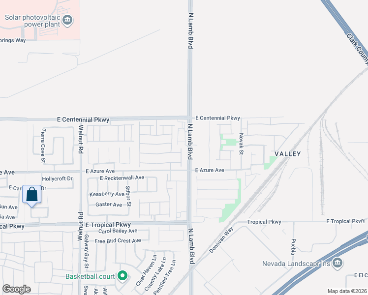 map of restaurants, bars, coffee shops, grocery stores, and more near 6252 Marine Blue Street in North Las Vegas