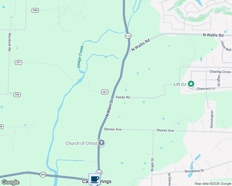 map of restaurants, bars, coffee shops, grocery stores, and more near 202 Sands Road in Cave Springs