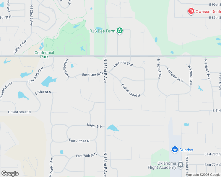 map of restaurants, bars, coffee shops, grocery stores, and more near 8248 North 162nd East Avenue in Owasso