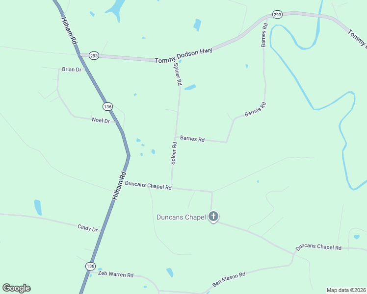 map of restaurants, bars, coffee shops, grocery stores, and more near 293 Barnes Road in Cookeville