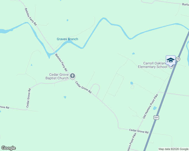 map of restaurants, bars, coffee shops, grocery stores, and more near 2680 Cedar Grove Road in Lebanon