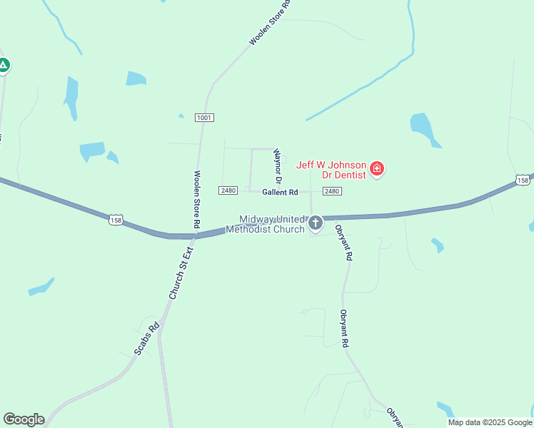 map of restaurants, bars, coffee shops, grocery stores, and more near 11013 U.S. 158 in Reidsville