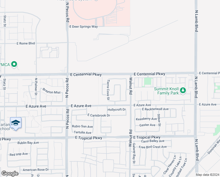map of restaurants, bars, coffee shops, grocery stores, and more near 6252 Tierra Cove Street in North Las Vegas