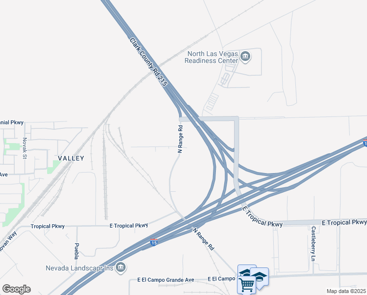 map of restaurants, bars, coffee shops, grocery stores, and more near 6401 Range Road in Las Vegas