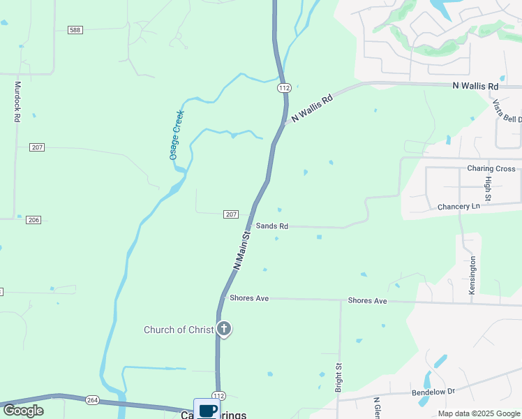map of restaurants, bars, coffee shops, grocery stores, and more near 202 Sands Road in Cave Springs