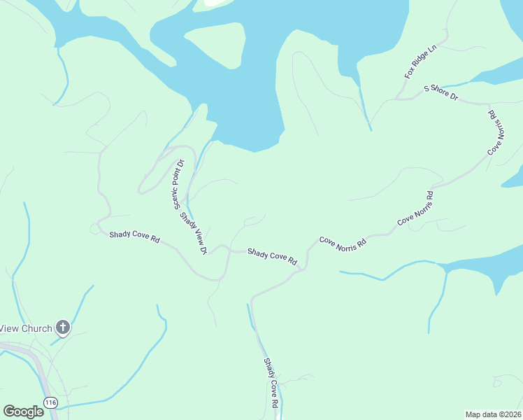 map of restaurants, bars, coffee shops, grocery stores, and more near 184 Shady Lane in Caryville