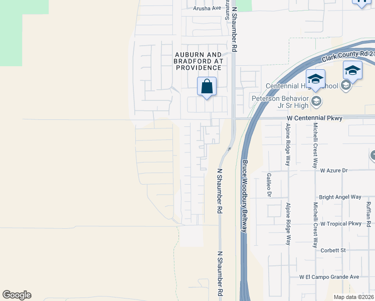 map of restaurants, bars, coffee shops, grocery stores, and more near Pole Line Rd in Las Vegas