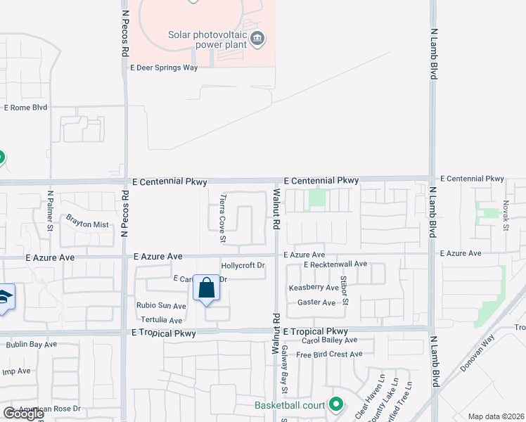 map of restaurants, bars, coffee shops, grocery stores, and more near 6309 Sereno Springs Street in North Las Vegas