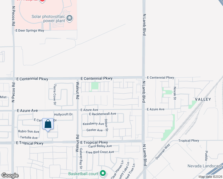 map of restaurants, bars, coffee shops, grocery stores, and more near 6319 Pacific Sky Street in North Las Vegas