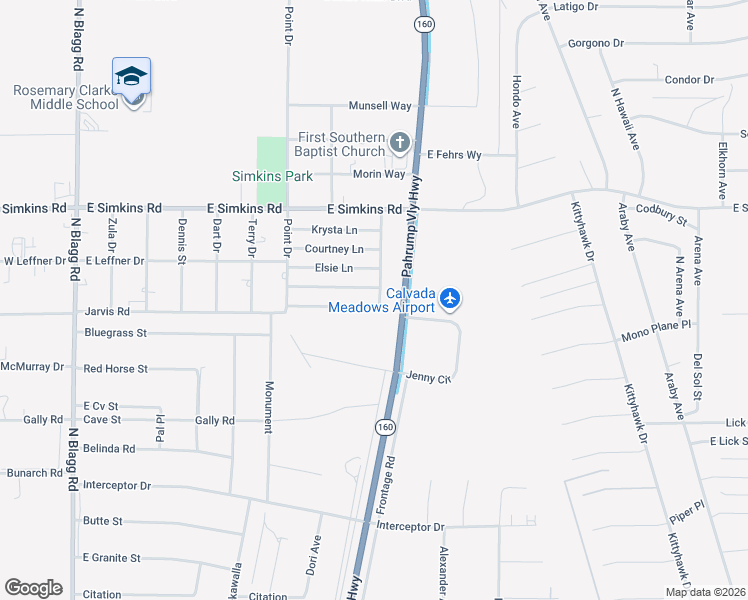 map of restaurants, bars, coffee shops, grocery stores, and more near 654 Mazelle Lane in Pahrump