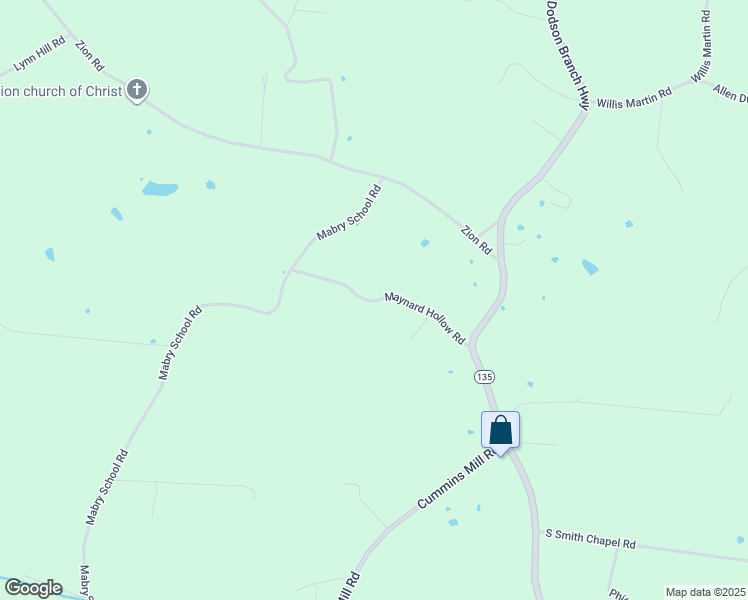 map of restaurants, bars, coffee shops, grocery stores, and more near 304 Maynard Hollow Road in Cookeville