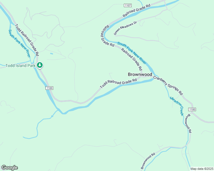 map of restaurants, bars, coffee shops, grocery stores, and more near 439 Todd Railroad Grade Road in Todd