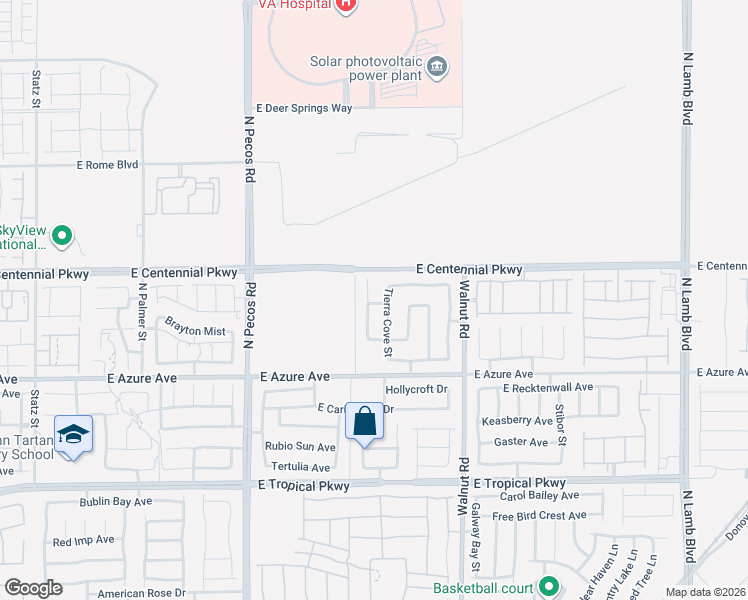 map of restaurants, bars, coffee shops, grocery stores, and more near 6336 Legend Falls Street in North Las Vegas