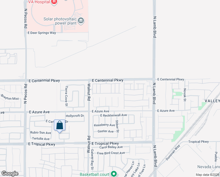 map of restaurants, bars, coffee shops, grocery stores, and more near 6328 Rolling Rose Street in North Las Vegas