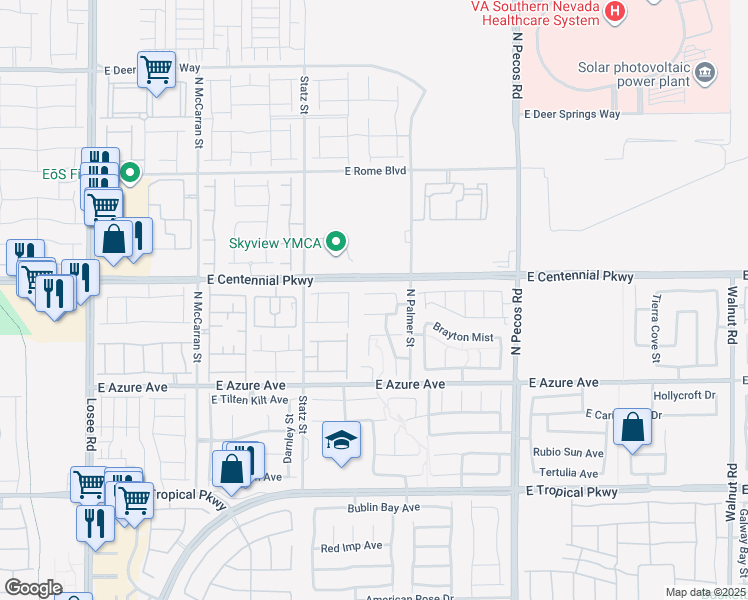 map of restaurants, bars, coffee shops, grocery stores, and more near 3108 Alder Grove Court in North Las Vegas
