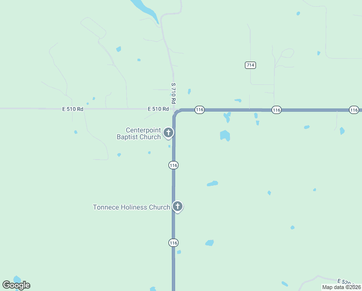 map of restaurants, bars, coffee shops, grocery stores, and more near 23133 Oklahoma 116 in Colcord