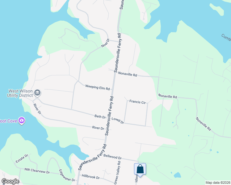 map of restaurants, bars, coffee shops, grocery stores, and more near 1642 Saundersville Ferry Road in Mt. Juliet