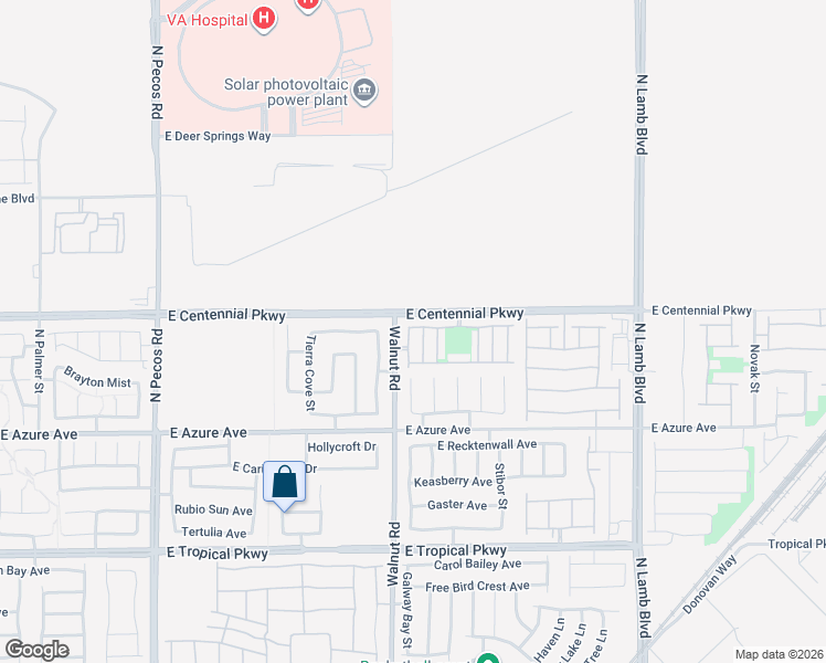 map of restaurants, bars, coffee shops, grocery stores, and more near 6328 Walnut Road in North Las Vegas