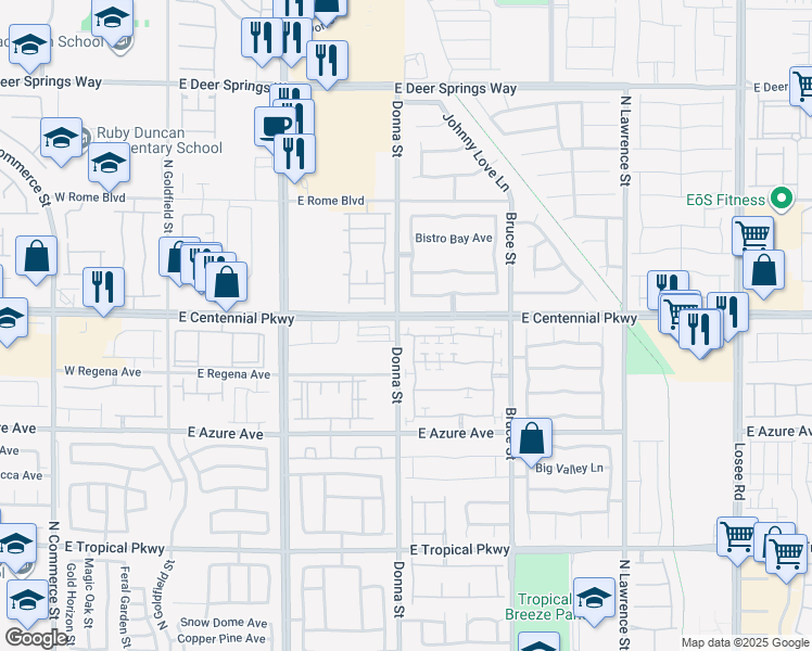 map of restaurants, bars, coffee shops, grocery stores, and more near 910 Appaloosa Hills Avenue in North Las Vegas