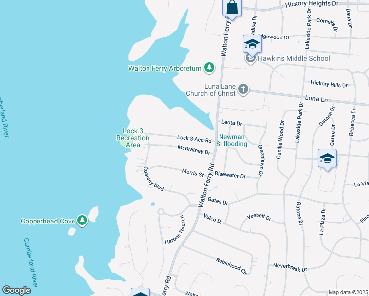 map of restaurants, bars, coffee shops, grocery stores, and more near 115 McBratney Drive in Hendersonville