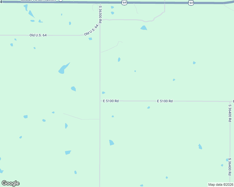 map of restaurants, bars, coffee shops, grocery stores, and more near 50984 South 36300 Road in Cleveland
