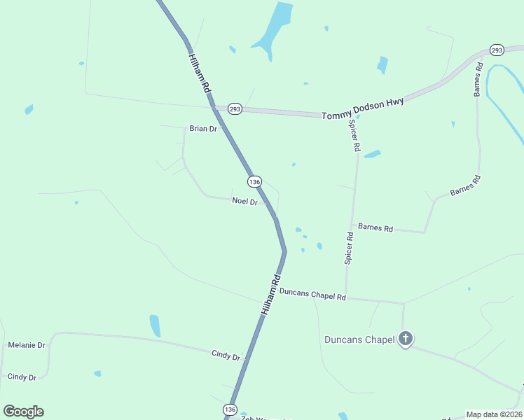 map of restaurants, bars, coffee shops, grocery stores, and more near 1000-1098 Noel Drive in Cookeville