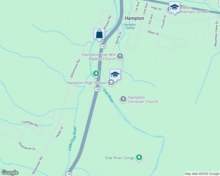 map of restaurants, bars, coffee shops, grocery stores, and more near 766 1st Avenue in Hampton