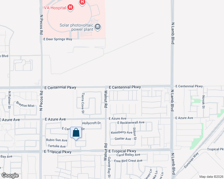 map of restaurants, bars, coffee shops, grocery stores, and more near 6328 Walnut Road in North Las Vegas