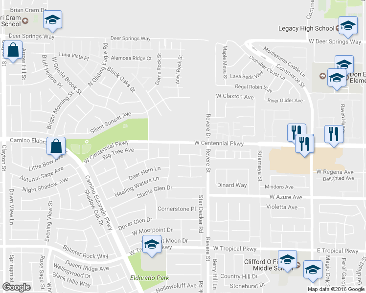 map of restaurants, bars, coffee shops, grocery stores, and more near 6332 Little Mountain Street in North Las Vegas