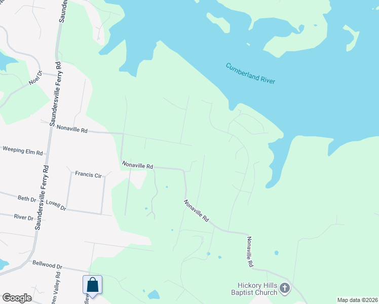 map of restaurants, bars, coffee shops, grocery stores, and more near 3610 Nonaville Road in Mt. Juliet