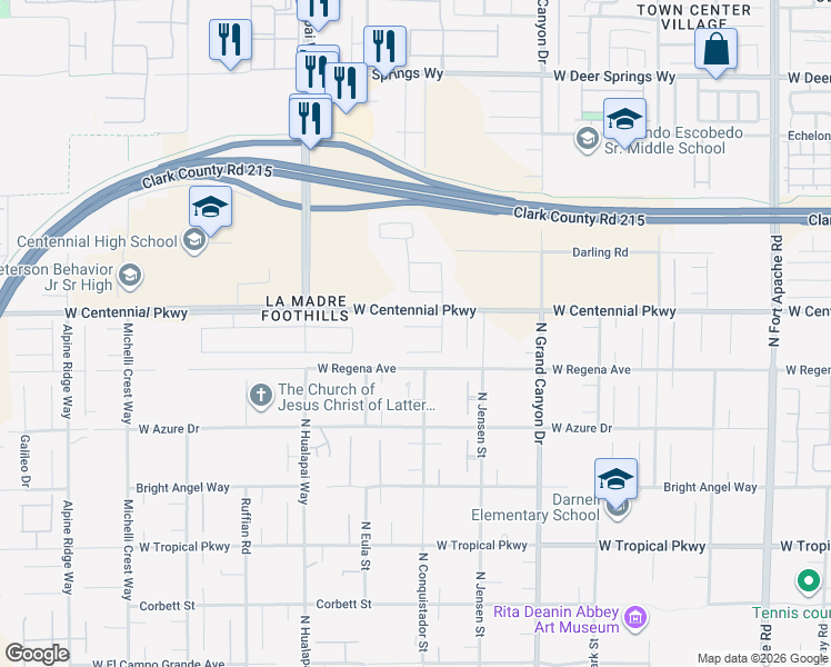 map of restaurants, bars, coffee shops, grocery stores, and more near 9779 Mosaic Canyon Court in Las Vegas