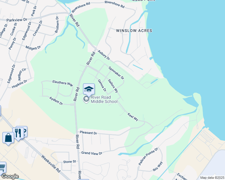 map of restaurants, bars, coffee shops, grocery stores, and more near in Elizabeth City