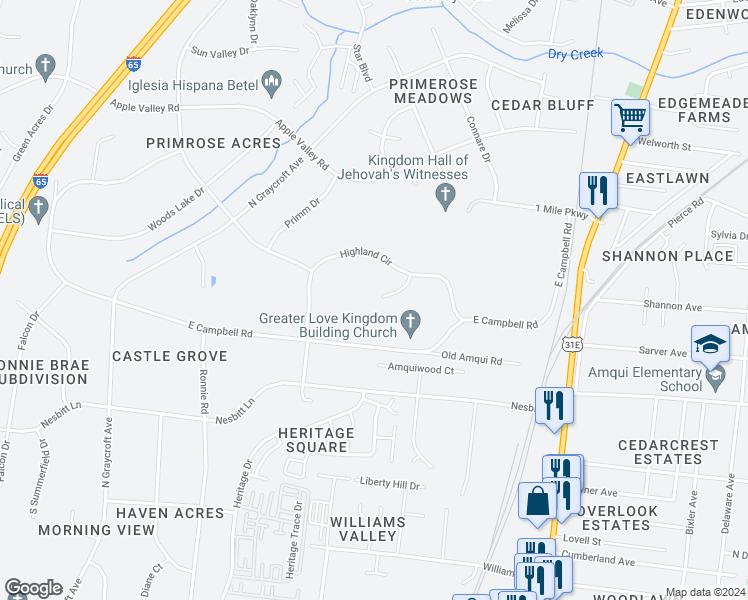 map of restaurants, bars, coffee shops, grocery stores, and more near 216 Marlin Court in Madison