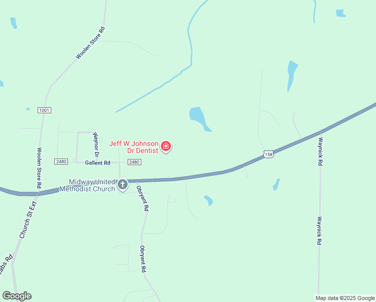 map of restaurants, bars, coffee shops, grocery stores, and more near 10771 U.S. 158 in Reidsville
