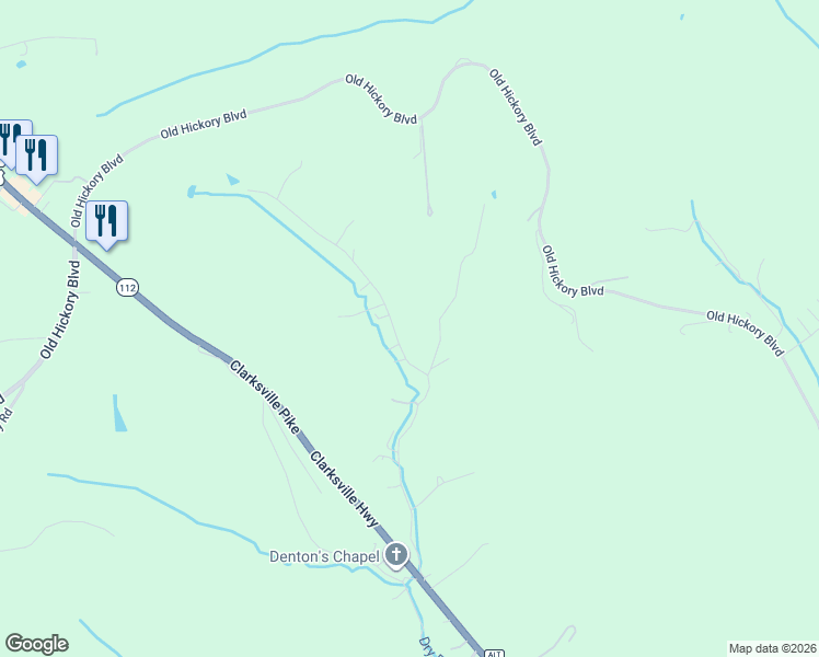 map of restaurants, bars, coffee shops, grocery stores, and more near 5302 Simpkins Road in Nashville