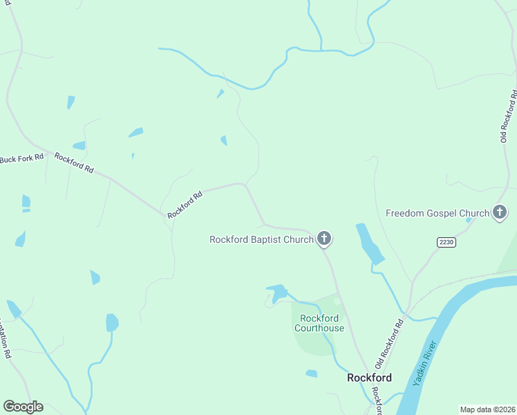 map of restaurants, bars, coffee shops, grocery stores, and more near 4797 Rockford Road in Dobson