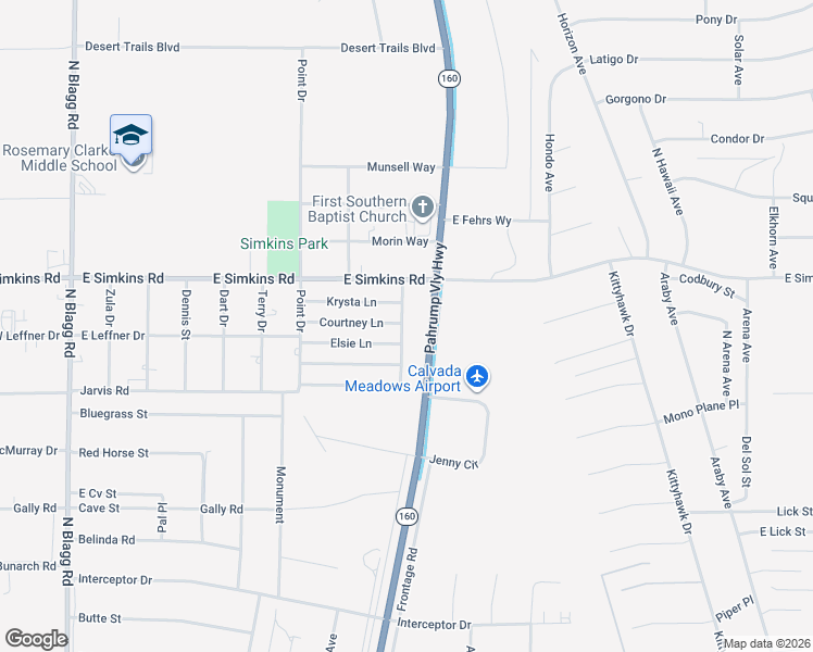 map of restaurants, bars, coffee shops, grocery stores, and more near 3901 North Mayfield Ranch Road in Pahrump
