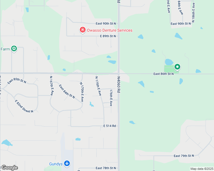 map of restaurants, bars, coffee shops, grocery stores, and more near 17517 East 85th Street North in Owasso