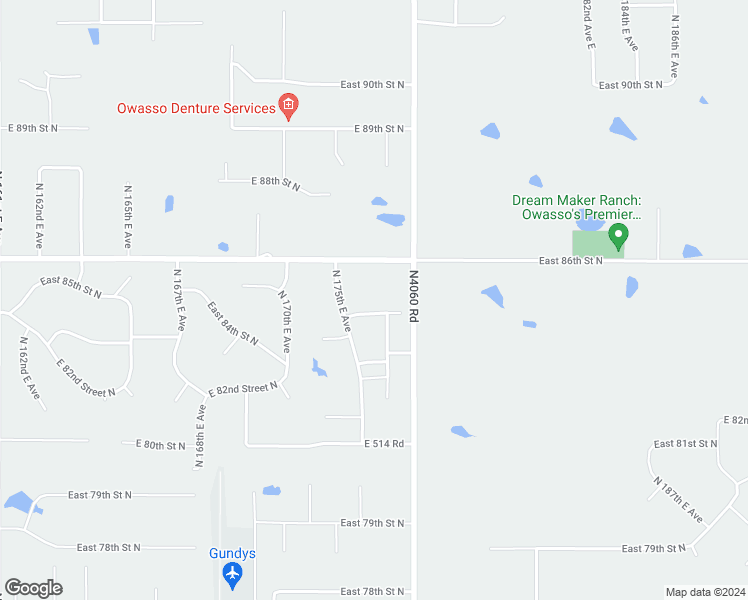map of restaurants, bars, coffee shops, grocery stores, and more near 17517 East 85th Street North in Owasso
