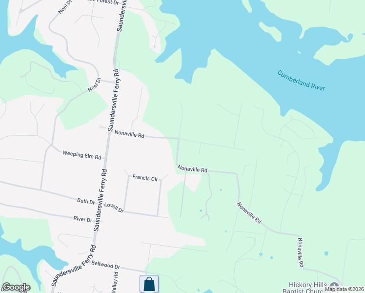 map of restaurants, bars, coffee shops, grocery stores, and more near 4030 Nonaville Road in Mt. Juliet